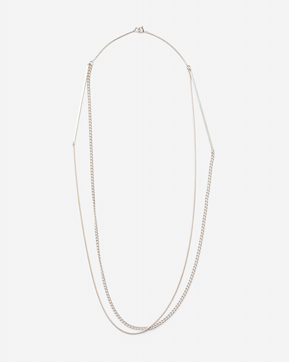 Catenary Necklace_Cross Curves | シルバーネックレス