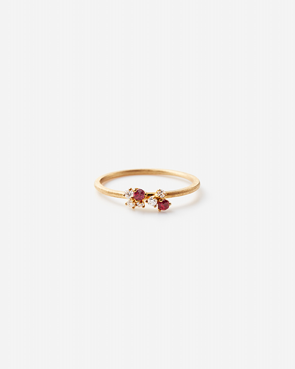 Ruby Ring |  ルビー 野花のリング 