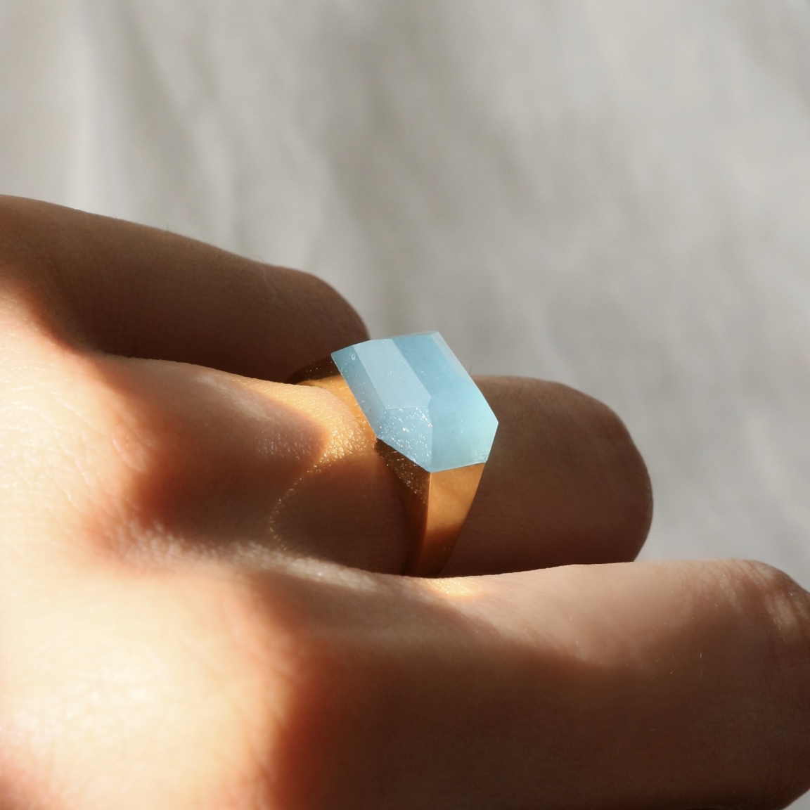 bororo（ボロロ) Aquamarine Rock Ring | アクアマリン リング