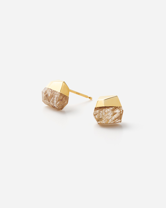 Rutile Quartz Rock Earrings | 륯 ԥ