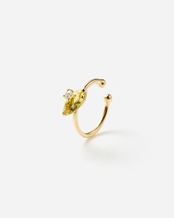 Canary Tourmaline,Diamond Ear Cuff | ʥ꡼ȥޥ  䥫 