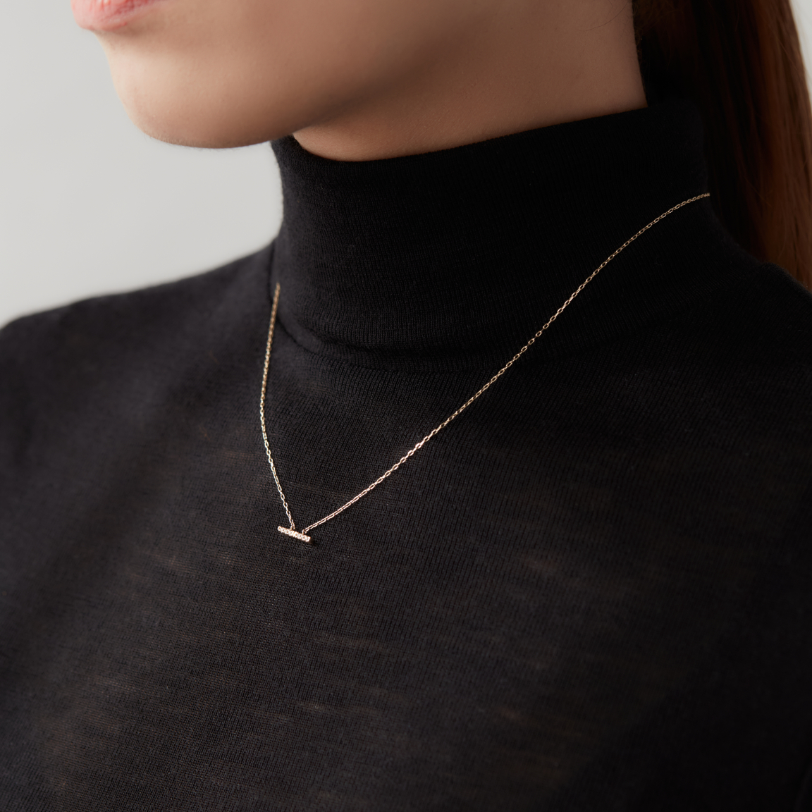 Hirotaka（ヒロタカ) TRAPEZE Diamond Necklace M Black