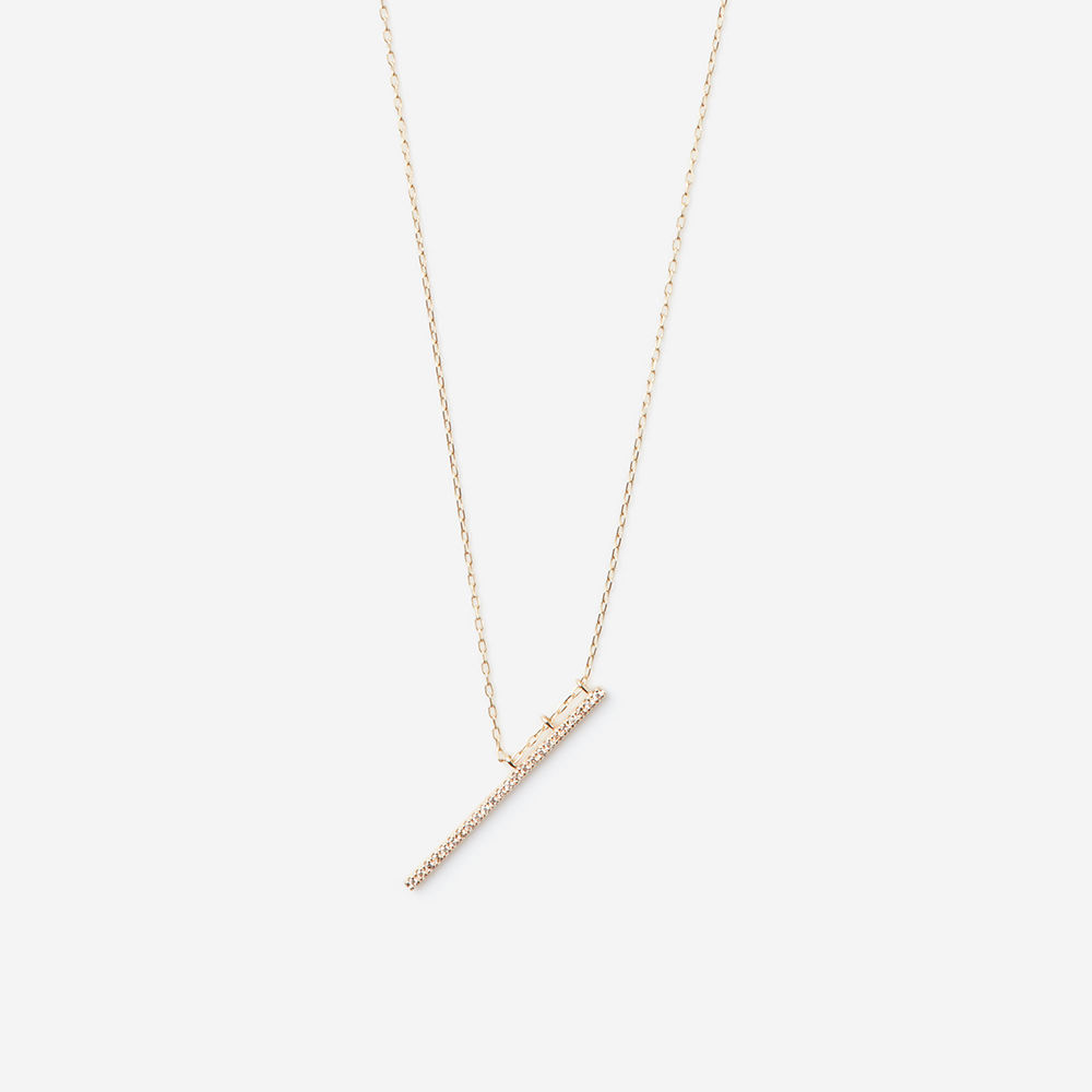 Hirotaka（ヒロタカ) GOSSAMER Obliqueness Diamond Necklace
