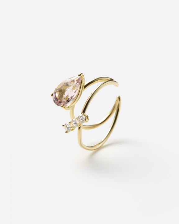 Morganite, Diamond Double Ear Cuff | 륬ʥ  ֥륤䥫