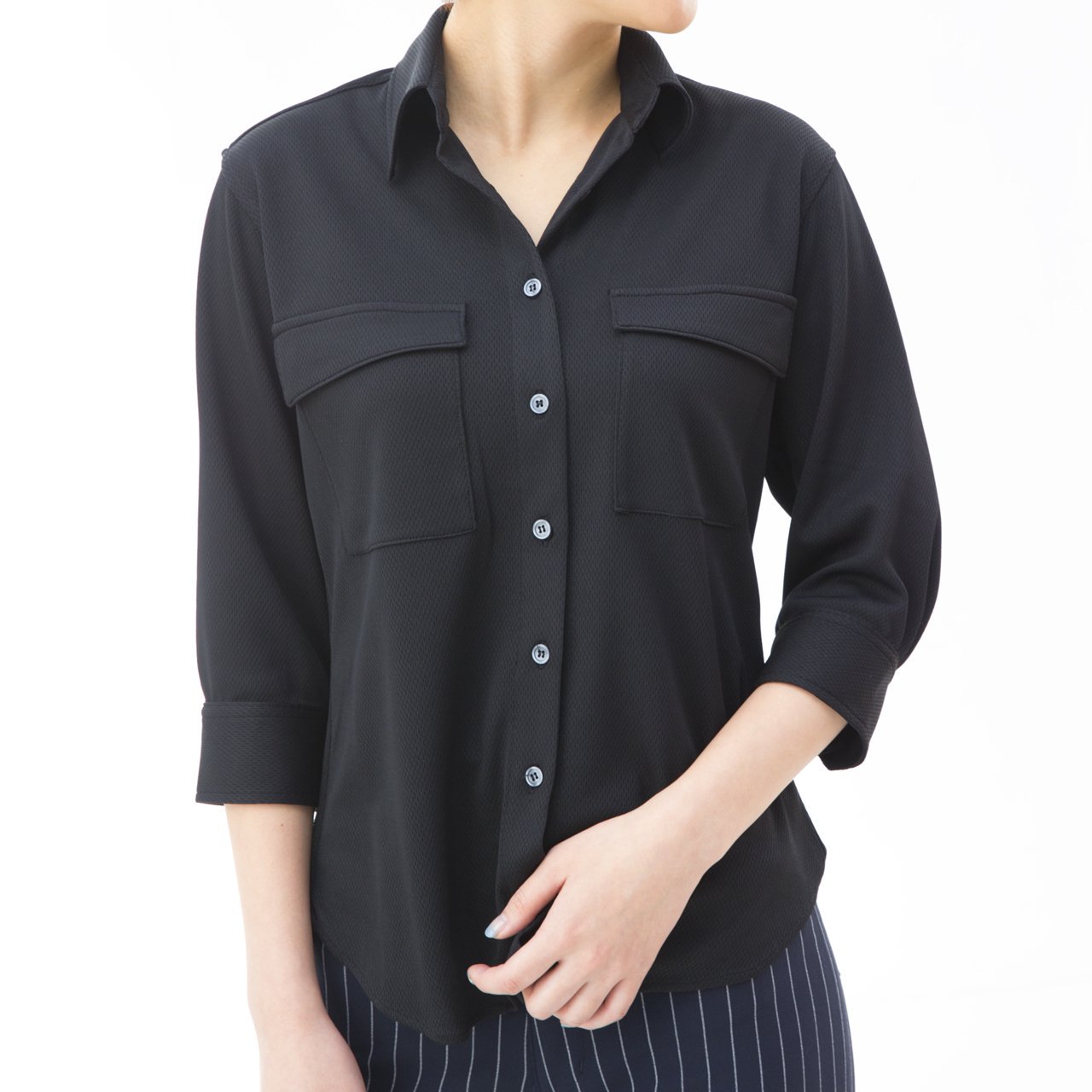 288デザインポケットシャツ七分袖 レディース 商品詳細｜スズショウ・アンナ 公式サイト
