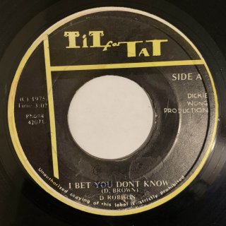 D ROBINSON - I BET YOU DON'T KNOW