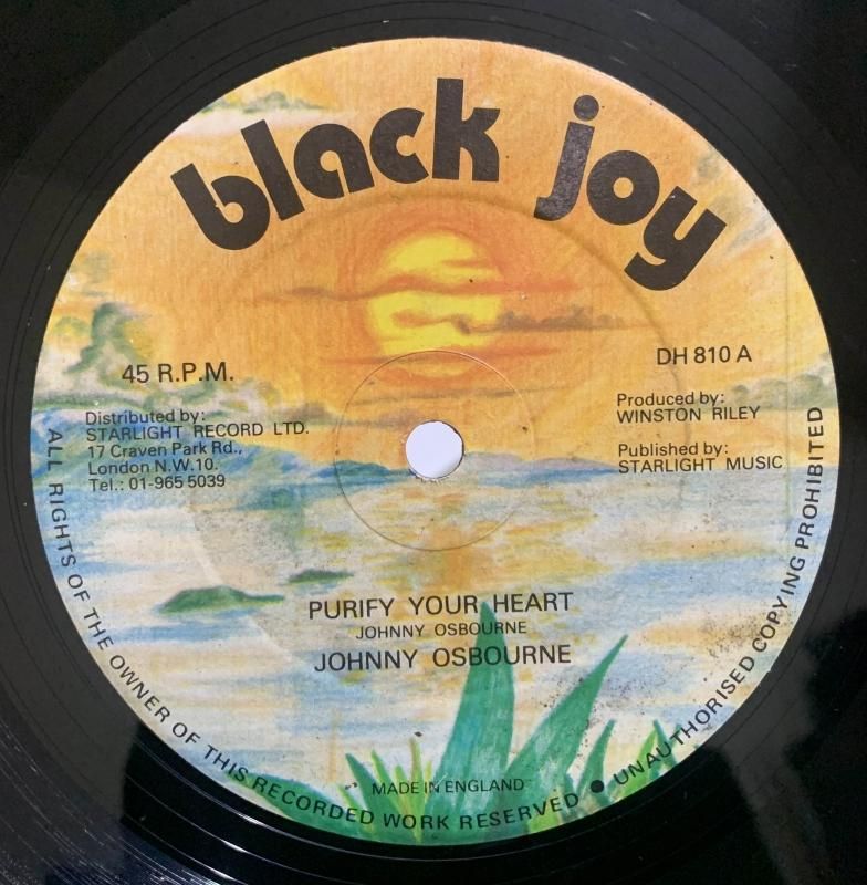 ジャマイカ7” Johnny Osbourne Purify Your Heart none Riley Inc. /00050 JOHNNY OSBOURNE - PURIFY YOUR HEART - Ninja Records
