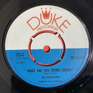 SENSATIONS - WHAT ARE YOU DOING SUNDAY (discogs)