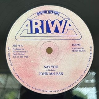 JOHN MCLEAN - SAY YOU