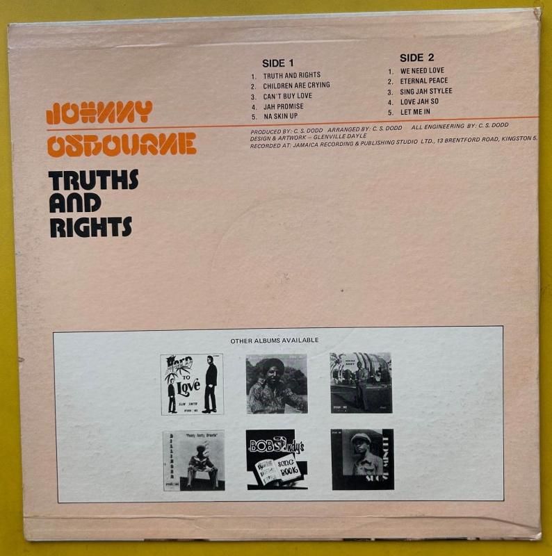 LP盤　Johnny Osbourne - Truths And Rights Truths & Rights (Deluxe Edition) | Johnny Osbourne