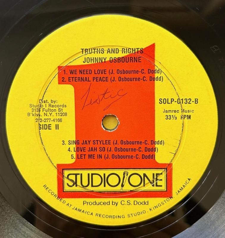 JOHNNY OSBOURNE - TRUTHS AND RIGHTS - Ninja Records