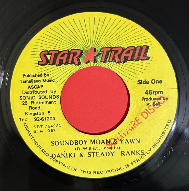 最新エルメス DANIKI & STEADY RANKS - SOUNDBOY MOAN YAWN - Ninja Records 洋楽