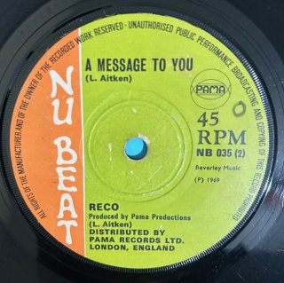 RECO - A MESSAGE TO YOU