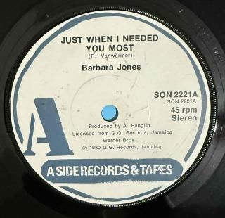 BARBARA JONES - JUST WHEN I NEEDED YOU MOST
