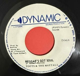 TOOTS & MAYTALS - REGGAE GOT SOUL 