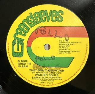 WAILING SOULS - THEY DONT KNOW JAH
