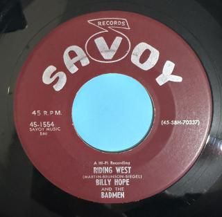 BILLY HOPE - RIDING WEST