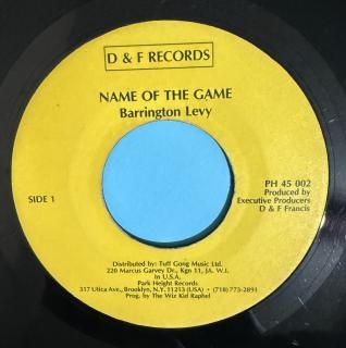 BARRINGSTON LEVY - NAME OF THE GAME