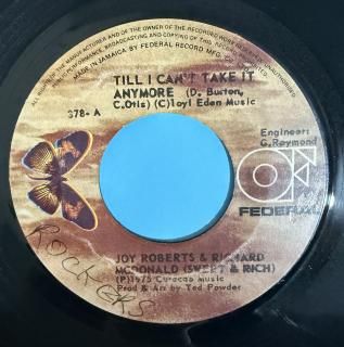 JOY ROBERTS & RICHARD MCDNALD - TILL I CANT TAKE IT ANYMORE