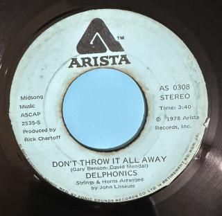 DELPHONICS - DON’T THROW IT ALL AWAY