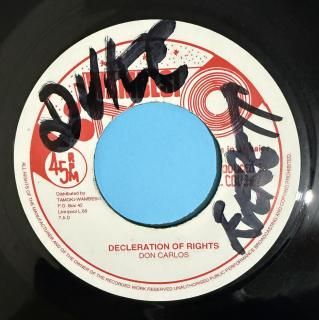 DON CARLOS - DECLARATION OF RIGHTS