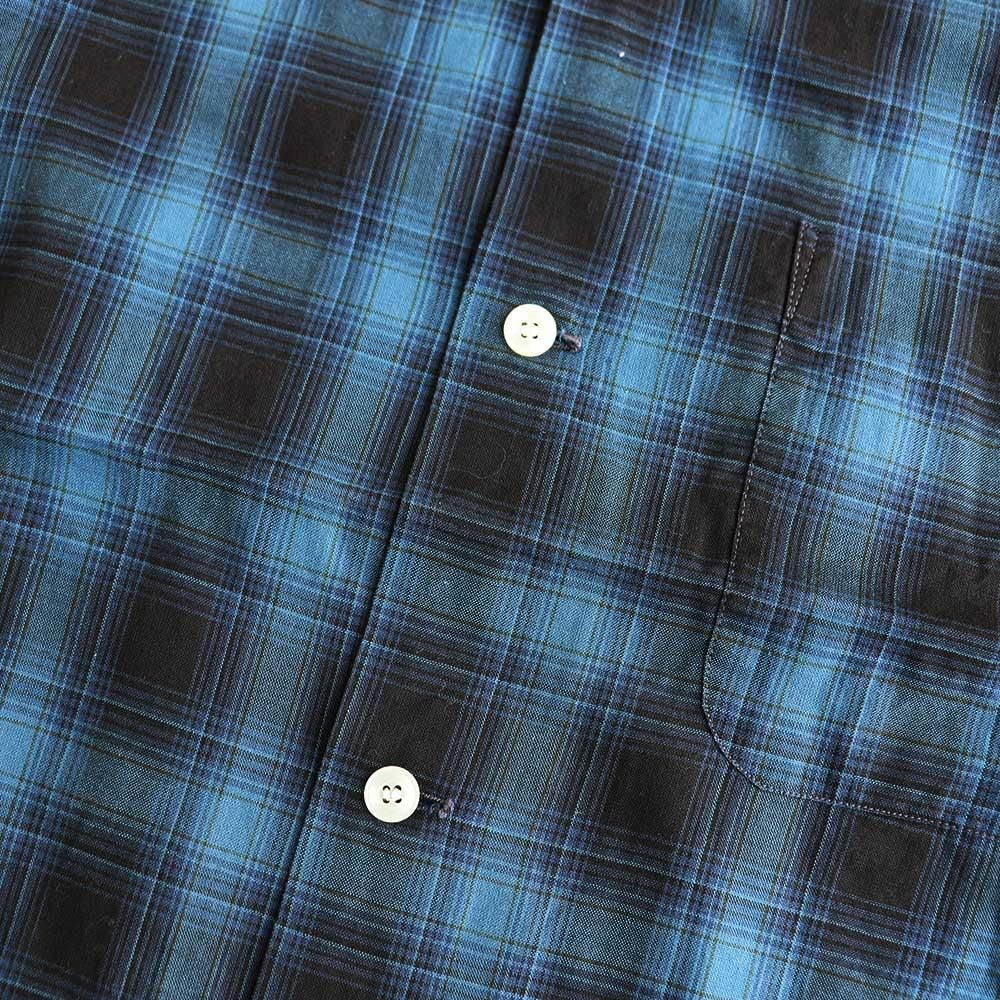Penney S Town Craft コットン半袖シャツ 黒 青 チェック柄 表記m W Means ダブルミーンズ 公式通販 Penney S Town Craft コットン半袖シャツ 黒 青 チェック柄 表記m W Means ダブルミーンズ 公式通販