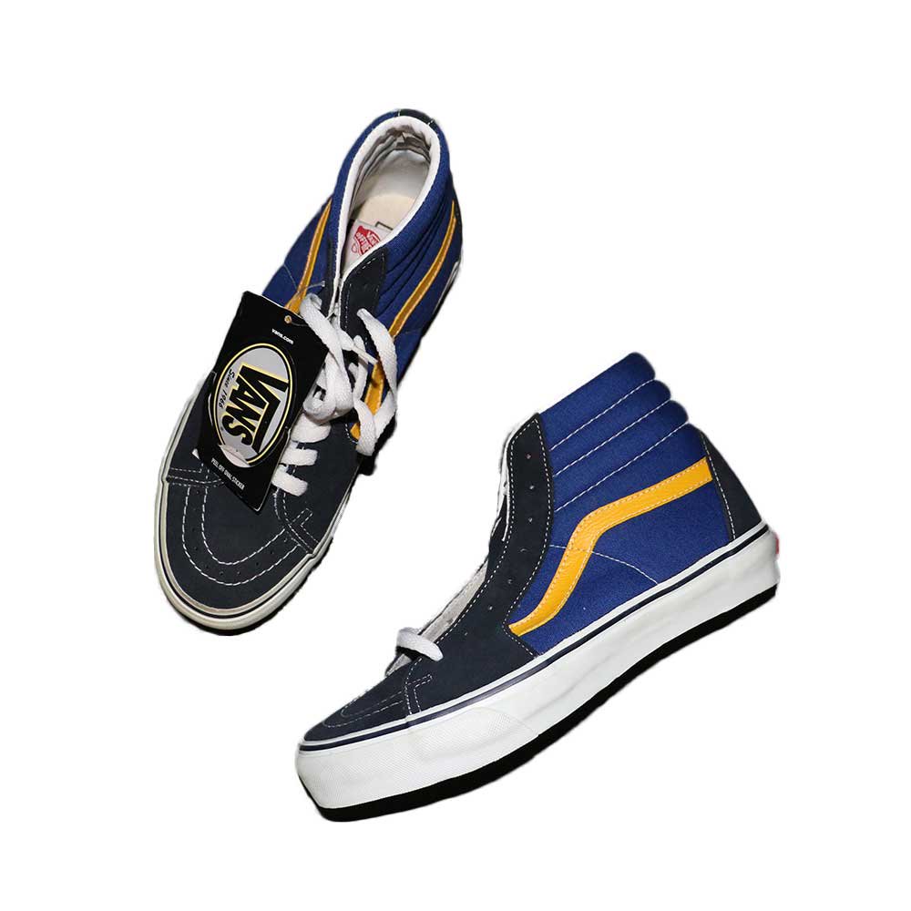 90's後期 VANS Sk8-Hi Vulcanized（デットストック）中国製 26.0cm Navy/Royal/Bright Yellow -  w-means（ダブルミーンズ） 公式通販