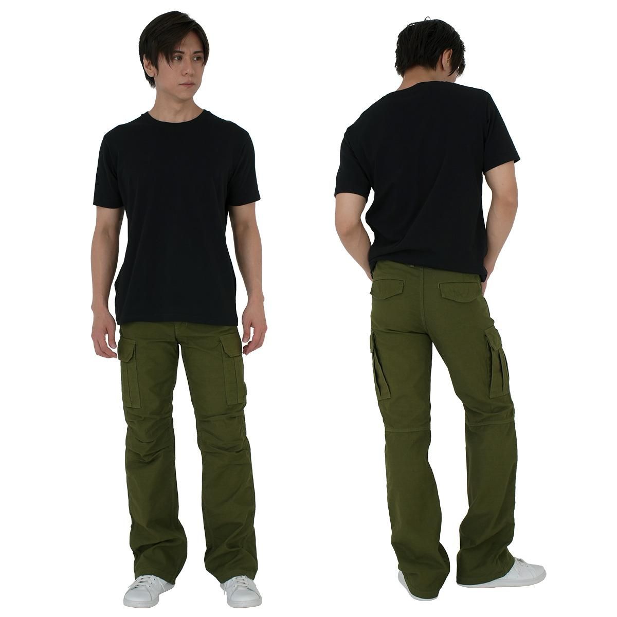 ブーツカット カーゴパンツ バックサテン アーミーグリーン Blueway M1935 59 Blueway Shop ブーツカット カーゴパンツ バックサテン アーミーグリーン Blueway M1935 59 Blueway Shop