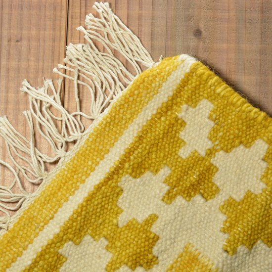 インドキリム ウール 手織り ①162×93.5cm