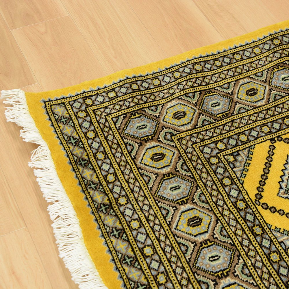 パキスタン 手織 ウール 絨毯 9×16 202×249cm 1616-25178GO - 籐 