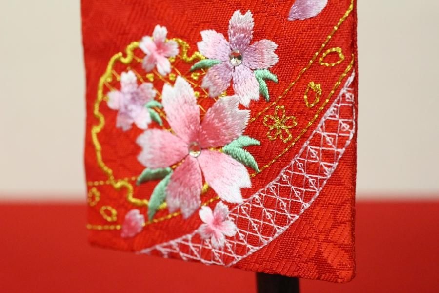 名前旗/名前札(女の子用) 特小 名前旗 たすき桜(赤) 誕生日 名前旗/名前札(女の子用) 特小 名前旗 たすき桜(赤) 誕生日