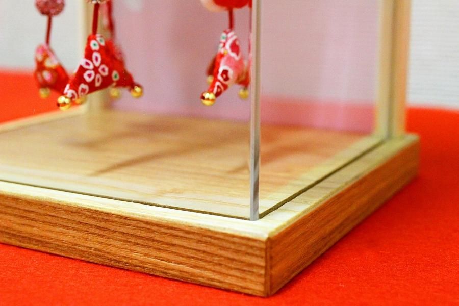 ケース　つるし飾り つるし飾り つるし雛 朱（あかり） アクリルケース付き 一式