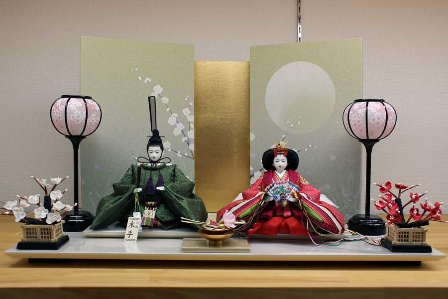 有職柄のおひなさま 雛人形 親王飾り 黄櫨染 「令和即位礼のおひなさま