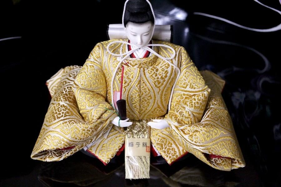 豪華な武士の雛人形 雛人形 おひなさま 衣裳着人形 HARUKURA 京十一 翡翠 一式 [D3