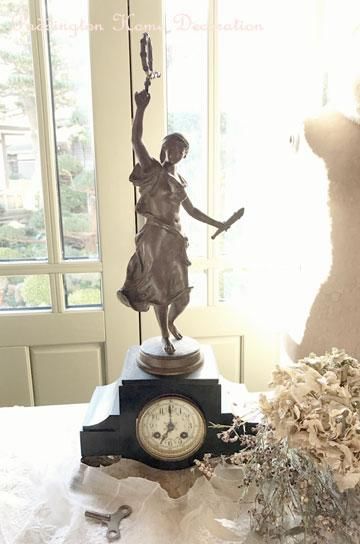 CITIZEN 置時計 ヴィーナス ブロンズ像 女神像 銅像 振り子時計