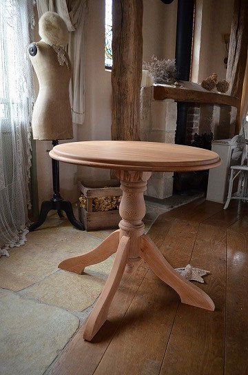 フランス製 アンティーク 丸テーブル - サイドテーブル