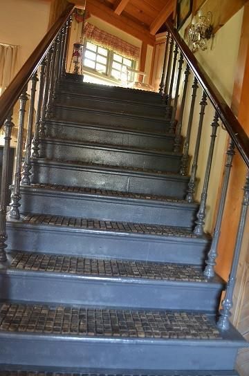 【古道具】木製 階段 オブジェ 古道具】木製 階段 オブジェ