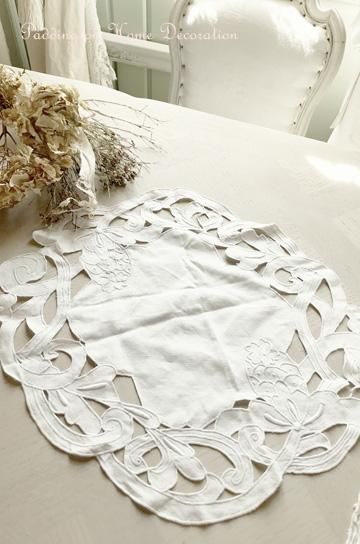 花柄カットワーク刺繍アンティークレース【パディントン