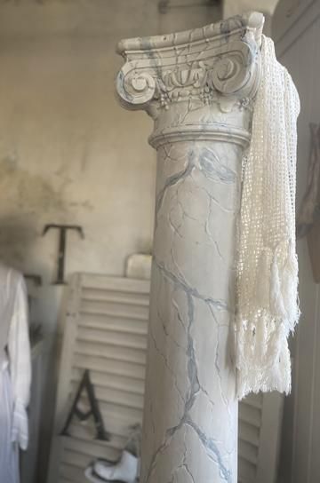 アンティーク彫刻ギリシャ柱風オブジェ