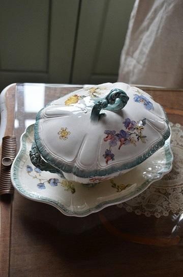 フランスブロカント フタ付きソーシエール 【公式通販】