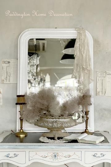 【値下げ】アンティーク鏡 フレンチモールディングミラー【パディントン】｜アンティーク家具