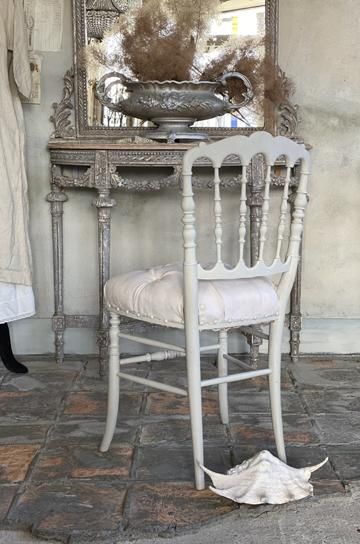 ホワイトナポレオンチェア【パディントン】｜アンティーク家具