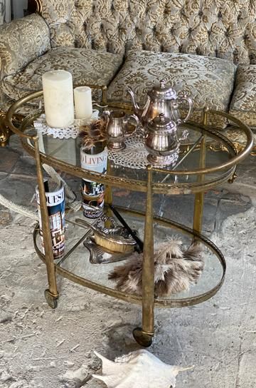 レトロ調　木製カート レトロ調 木製カート