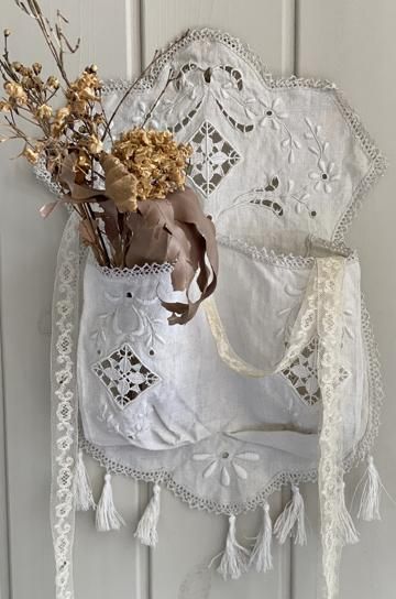 アンティークフランス ピケドプロヴァンス ボビンレース刺繍