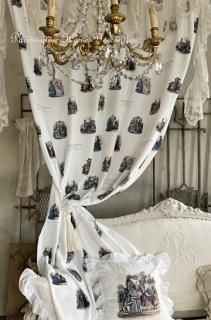 フランスアンティーク トワルドジュイ カーテン ファブリック フランスアンティーク トワルドジュイ カーテン ファブリック フランス