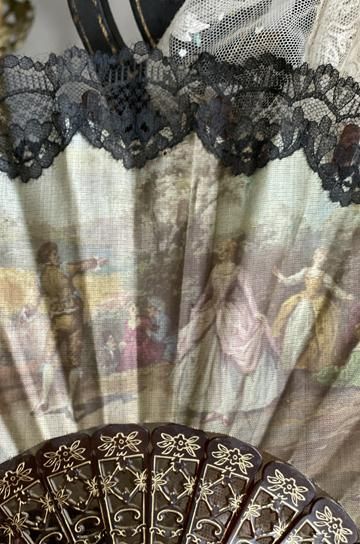 アンティークレース　　扇　リネン　ベルギー アンティークレース 扇 リネン ベルギー アンティークレース扇リネン