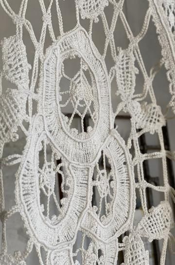 アンティークレース クロッシェ 大判 カーテン アンティーククロッシェレースのカーテン【パディントン