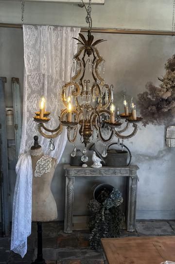 値下げ可！！イタリア　アンティーク　ベネチアンガラスシャンデリア　壁掛け 851)CH112-8 MAZZUCCATO イタリア製 ベネチアンガラス