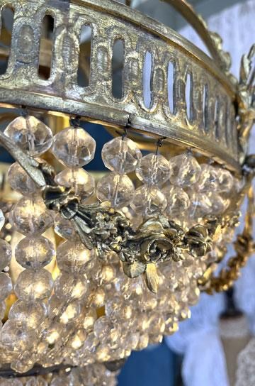 ルイ15世ロココ調ガラスドロップシャンデリア【パディントン