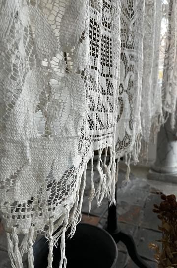 アンティークレース　イギリスヴィンテージ　ノッティンガムレース　バランスカーテン アンティークレース イギリスヴィンテージ ノッティンガムレース